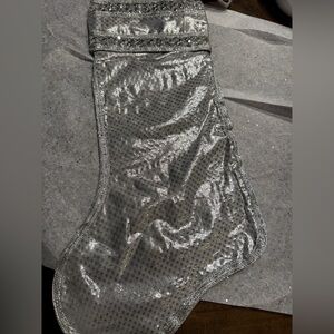 Silver Christmas Stocking